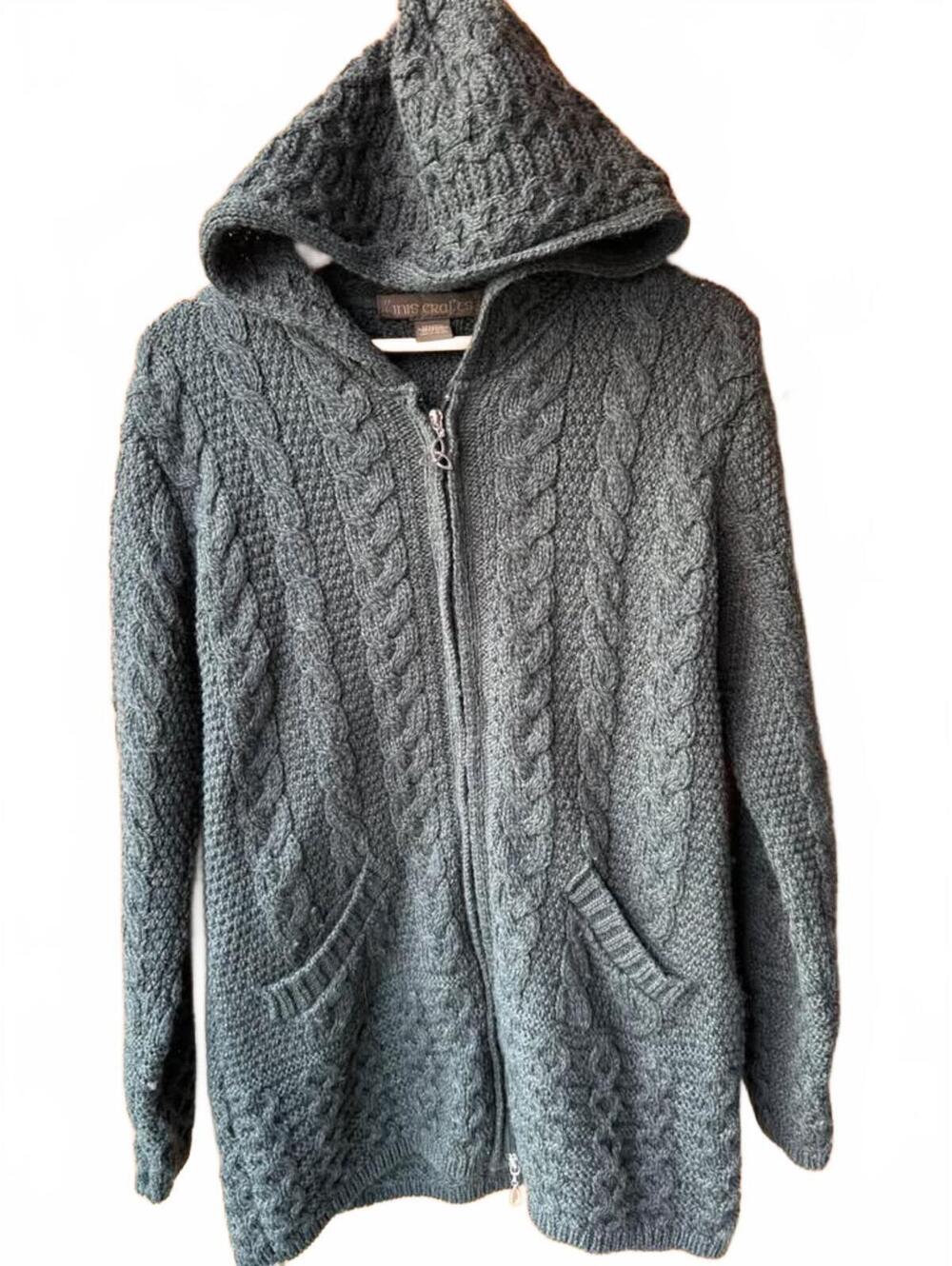 Women’s Inis Crafts Irish Wool Cardigan Small 🇮🇪☘️